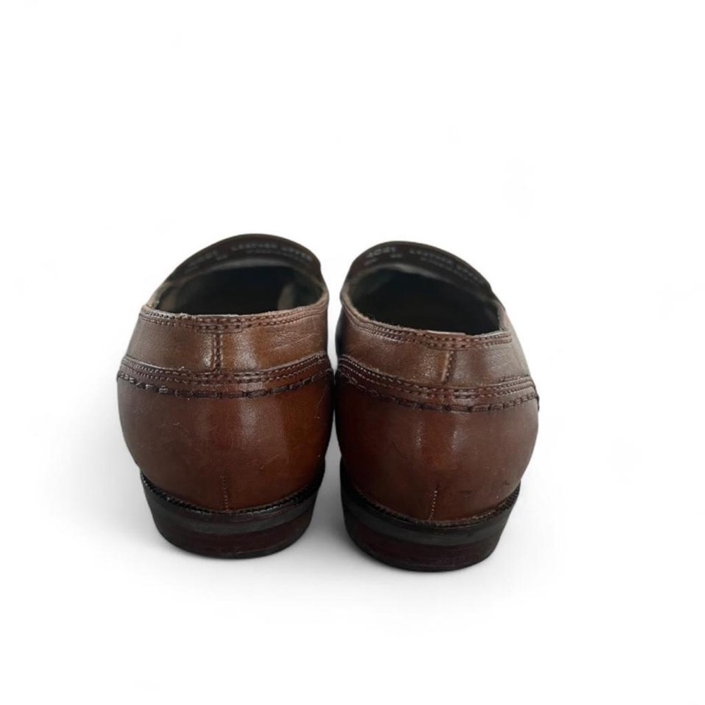 Vintage G.H. Bass & Co. Women's Brown Leather Loafer Flats Penny Keeper Size 8N - Picture 5 of 8